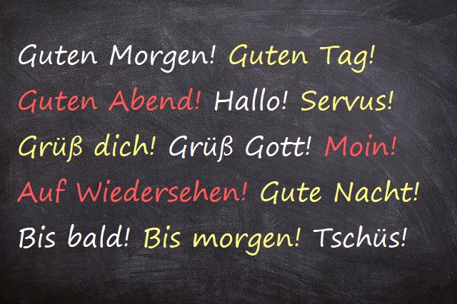 Powitanie i pożegnanie w języku niemieckim